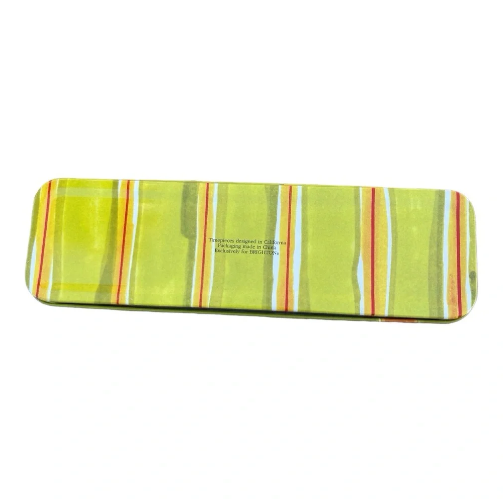 Brighton Tin Vintage Love Fun Red Yellow 10”x3”